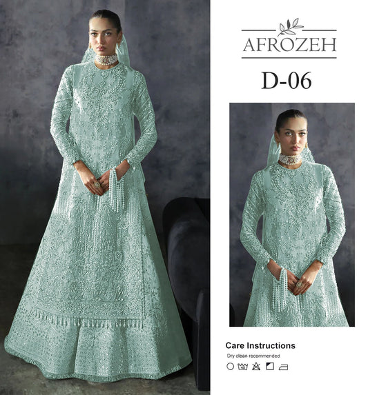 AFROZEH Couture Embroidered Fairozi MC-0580