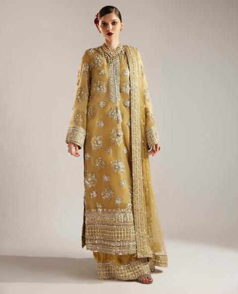 Hussain Ehrar Couture Golden MC-055