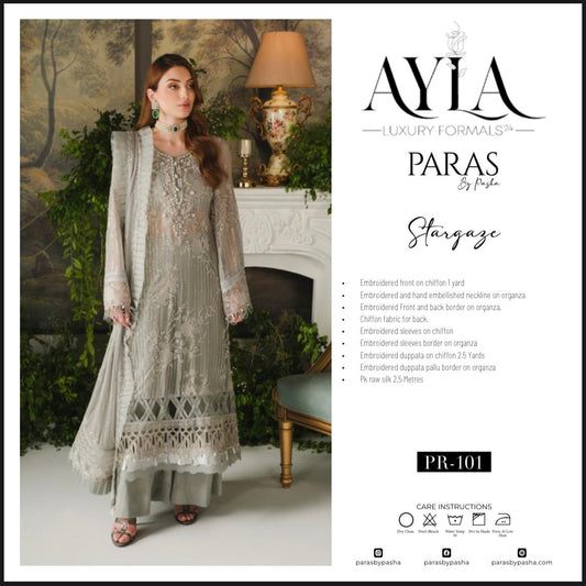 Ayla Paras by Pasha – Luxury Embroidered Ensemble AP-1103